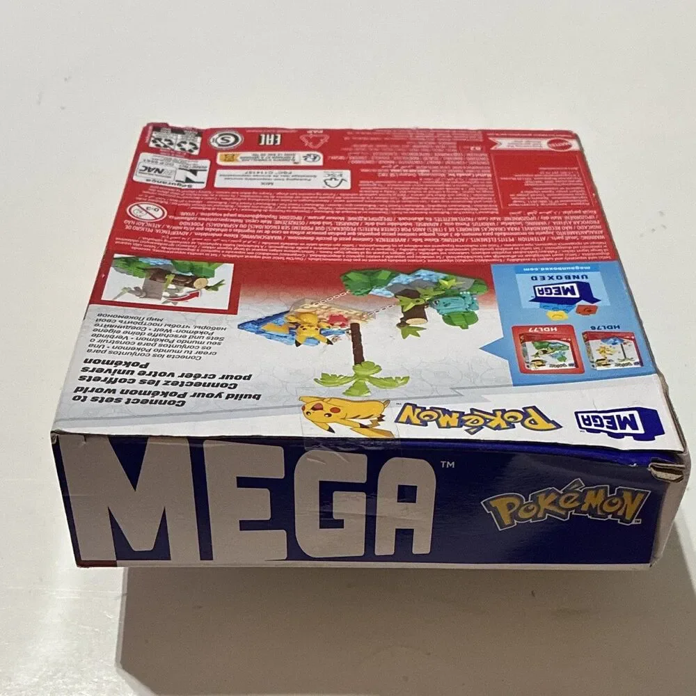 MEGA Pokémon Bulbasaur’s Forest Fun HDL77 82 Pieces Factory Sealed Box Damage